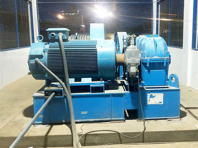 pemasangan slipway winch 60 ton di Indonesia