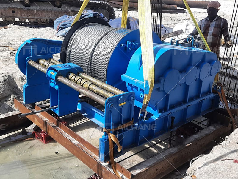 Pemasangan Slipway Winch 12,5 Ton Di Maladewa